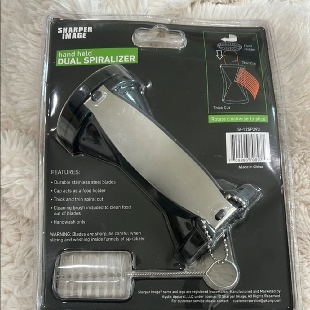 Sharper Image Black and Silver Handheld Spiralizer